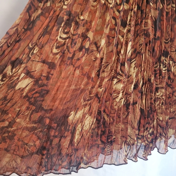 VTG 90'S Ruby Rd Brown Print Western Prairicore Boho Maxi Skirt Size 8 - Picture 3 of 8